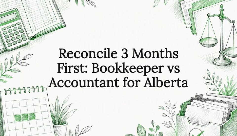 Decorative bookkeeping and accounting title card