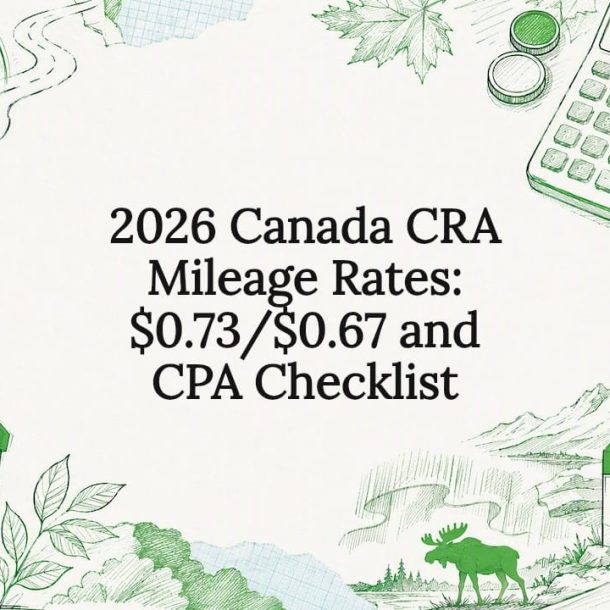 Decorative CRA mileage rates title card