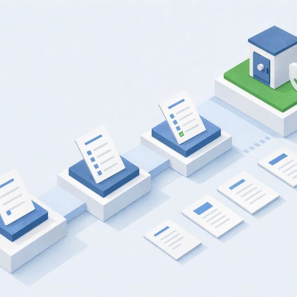 Isometric consumer proposal process title card