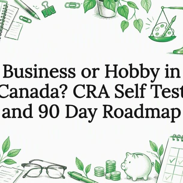 Decorative CRA hobby business title card illustration