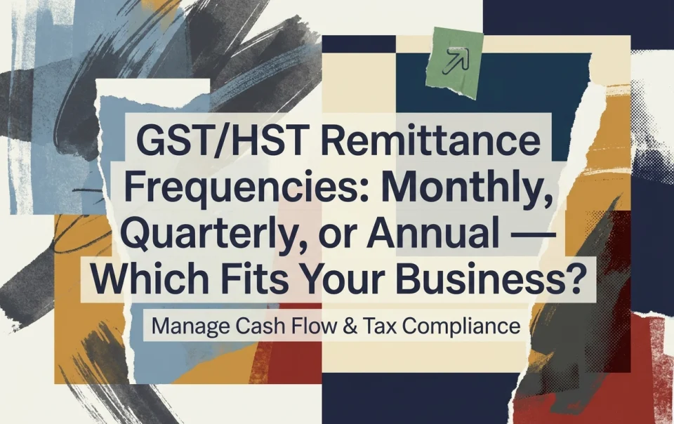 Professional header image for industry analysis: GST/HST Remittance Frequencies: Monthly, Quarterly, or An...