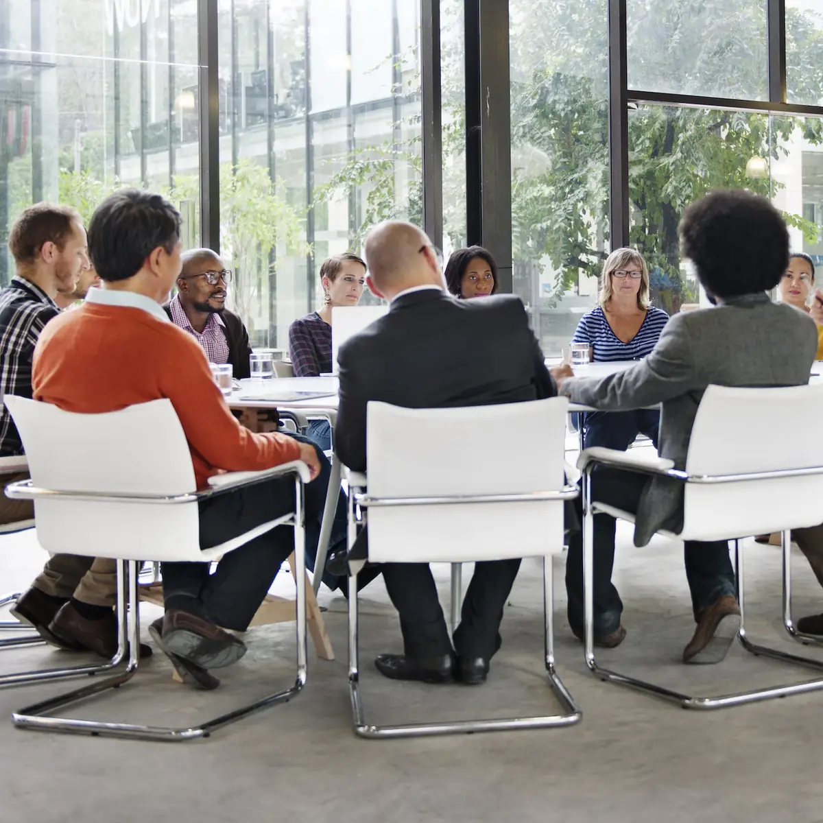 Business team meeting around a conference table