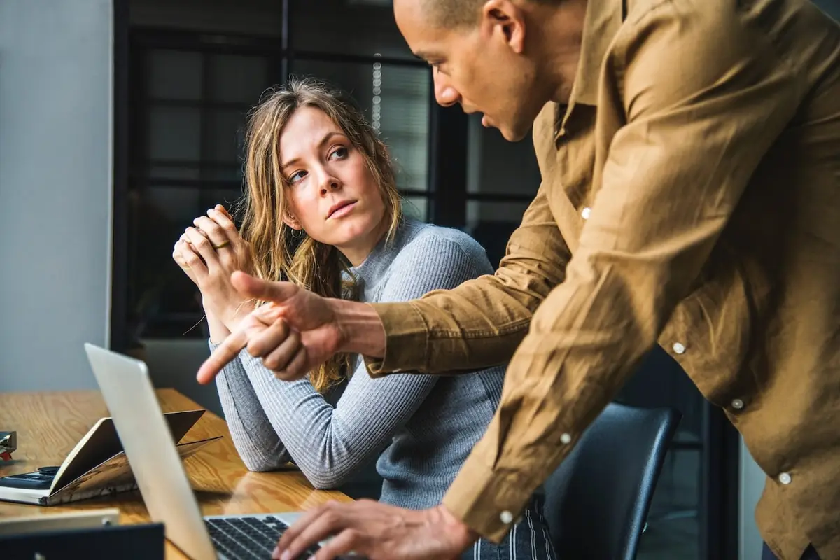 Business team collaborating in an office